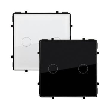2-Gang 1-Way Touch Switch Modern - Black