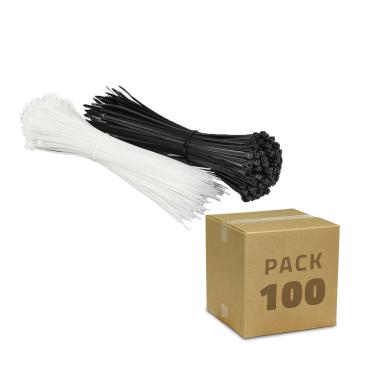 Pack of 100 Zip Ties - 4.8x300 mm