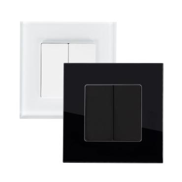 Double Blind Module with Modern Glass Frame - Black