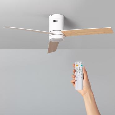 Tydir Wooden Silent Ceiling Fan with DC Motor 132cm - White