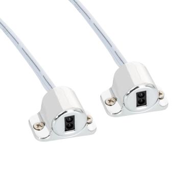12/24V DC Double Sensor Switch for Wardrobe Doors - Silver