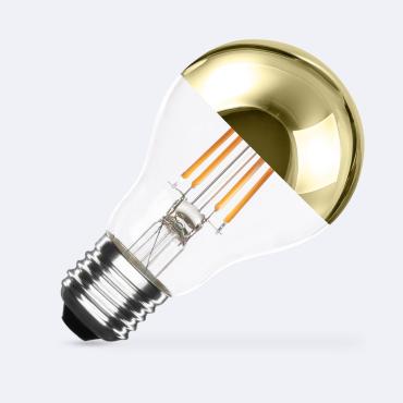6W E27 A60 Gold Reflect LED Bulb 600lm - No Flicker