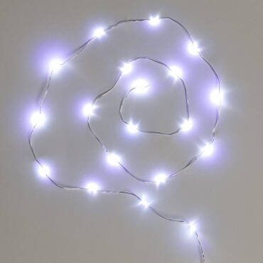 Ghirlanda da Esterno LED Bianco Freddo Trasparente 6m 6000K