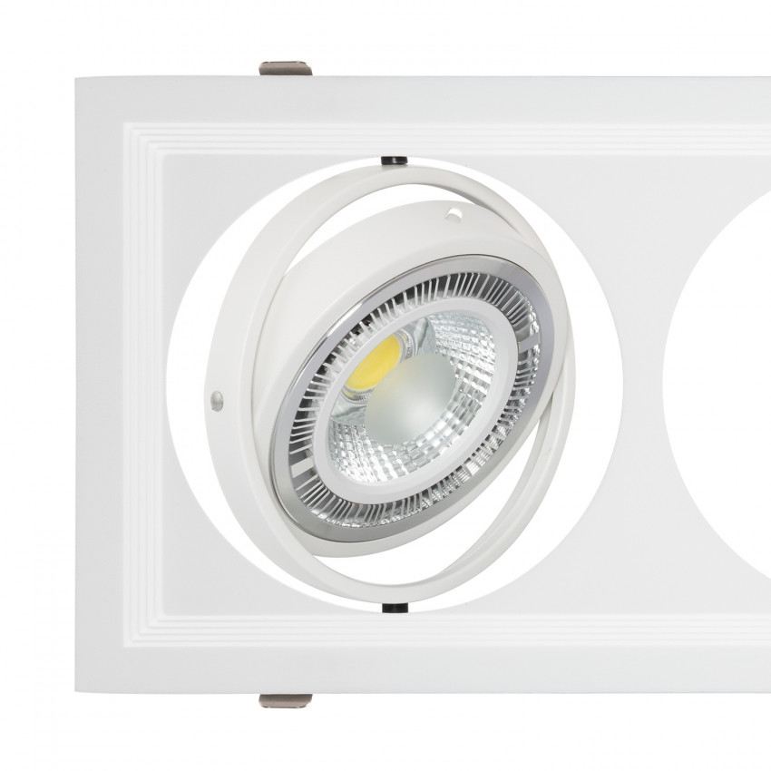 Downlight Aro Quadrato Basculante per due Lampadine LED AR111