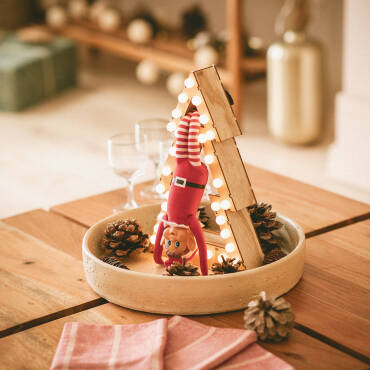 Fotografia del prodotto Albero di Natale Legno LED con Batteria Gaspar 