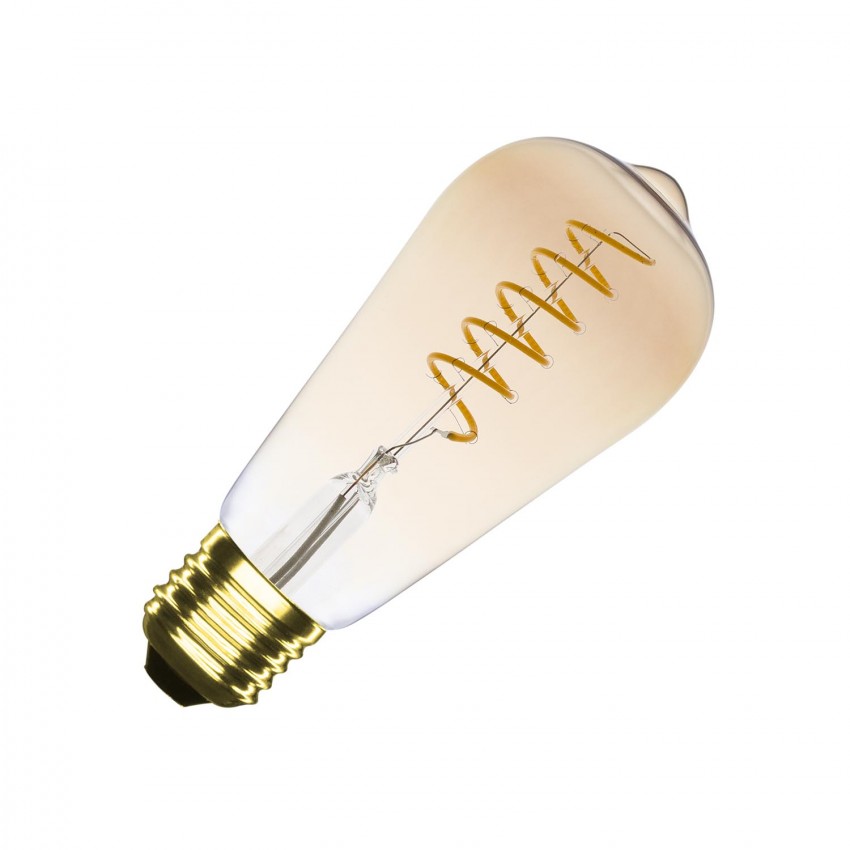 Lampadina LED Filamento E27 4W 200 lm Dimmerabile ST64 Spirale Gold