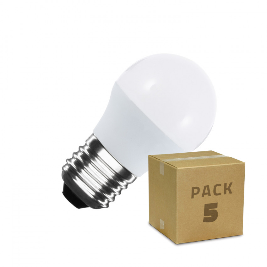 Pack Bombilla LED E27 G45 5W (10x3.26€)