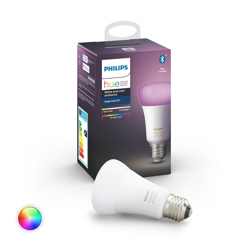 Lampadina LED Smart E27 6.5W A60 PHILIPS Hue White Color