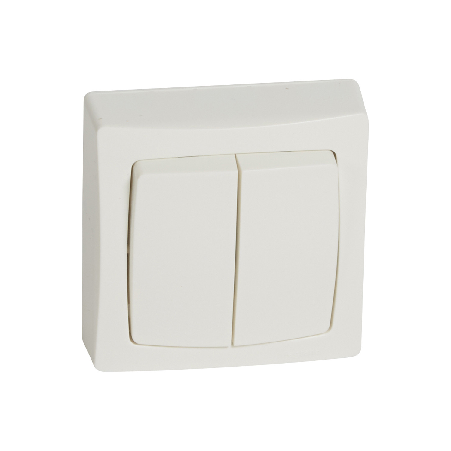 Interruttore Doppio LEGRAND Niloé Step, Bianco, Per Incasso - 10AX 250V, Montaggio Semplice Con Ganci O Viti