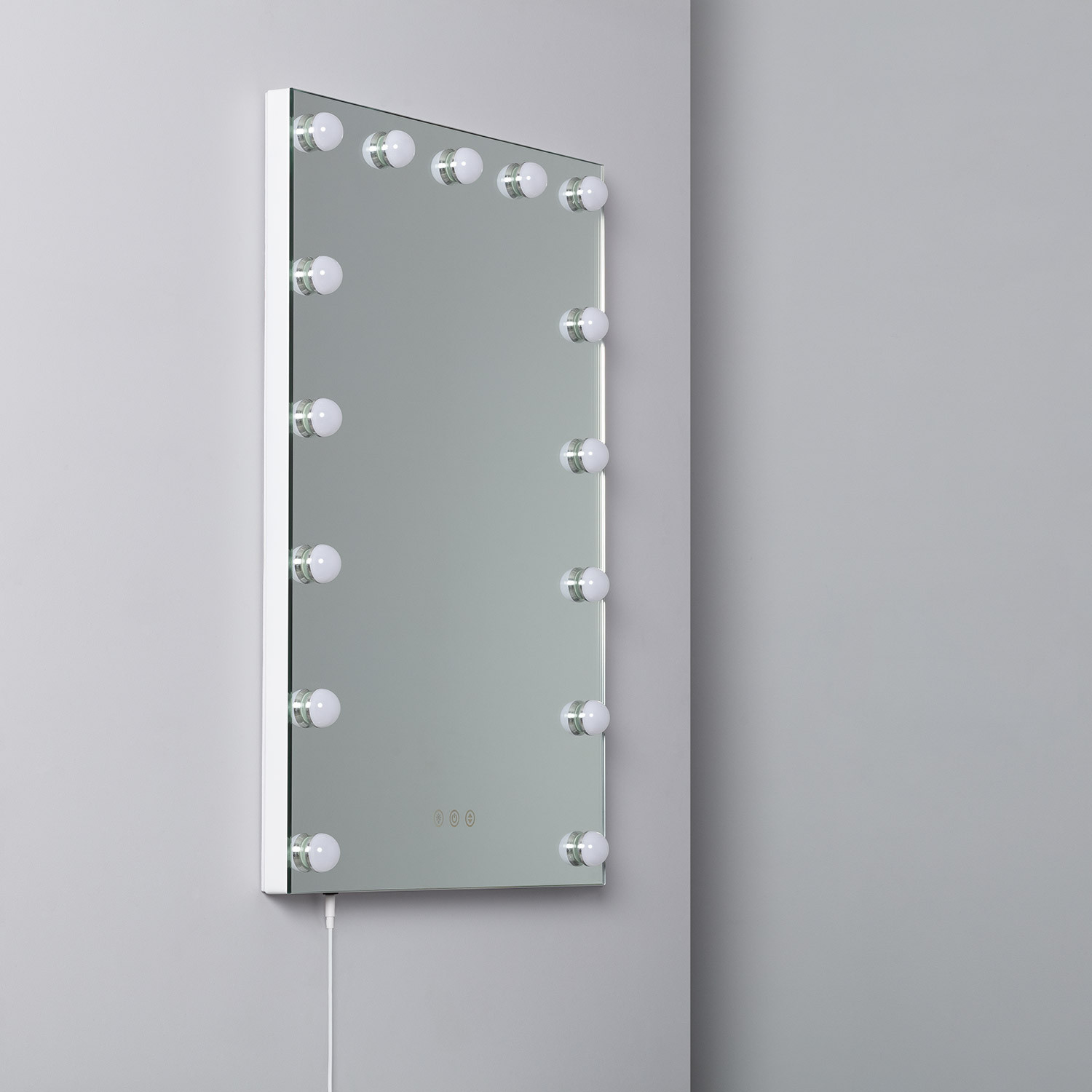 dimmerabile bianco caldo/neutro/bianco freddo specchio con interruttore touch e senza appannamento 70 x 90 cm iiSPORT Specchio da parete a LED con illuminazione 3000 K-6400 K 