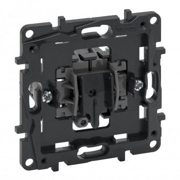Kit Interruttore Semplice Pulsante Inverter LEGRAND Niloé Step Nero