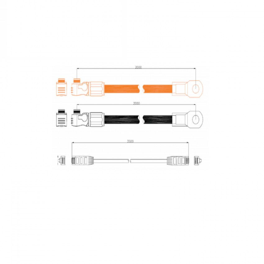 Pack de cables para baterías  PYLONTECH US2000B/US3000B/UP2500/H48050/H48074