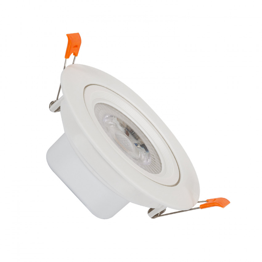 Faretto Downlight LED COB Solid Orientabile Circolare Bianco 9W Foro Ø95mm 