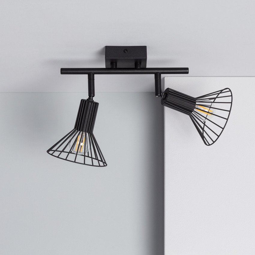 Foco Orientable Royal 2x Negro