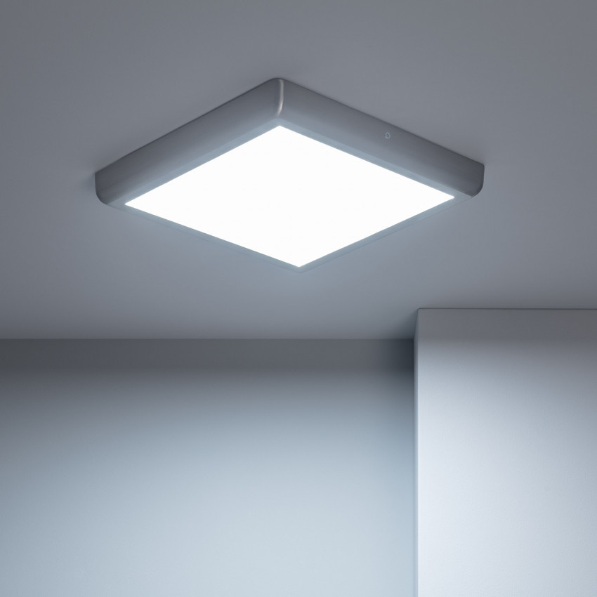 Plafoniera LED Quadrata Silver Design 24W