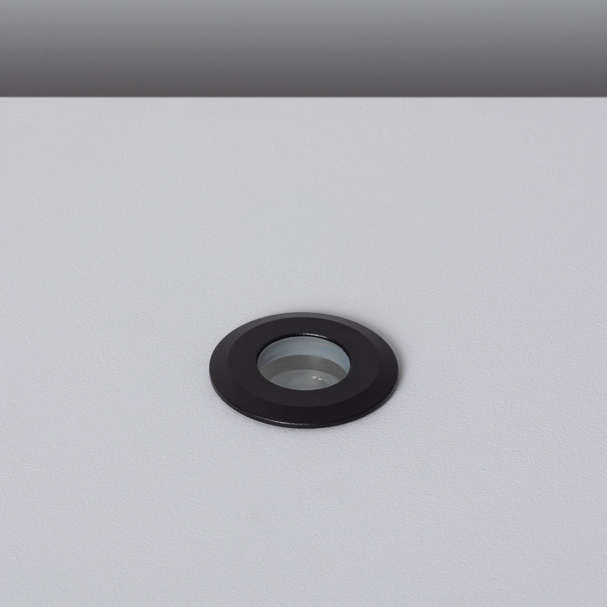 Segnapasso per Esterno LED 1W Incasso a Terra 12-24V DC Nero Tiziano 
