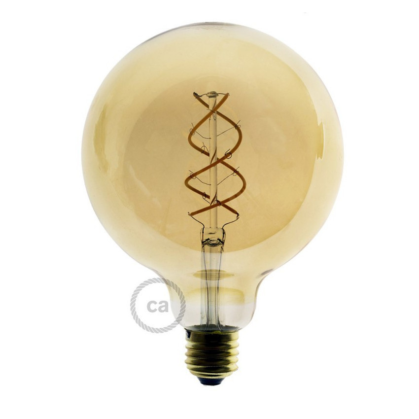 Lampadina LED E27 G125 5W Golden Globe Regolabile Filamento DL700140 CREATIVE-CABLES