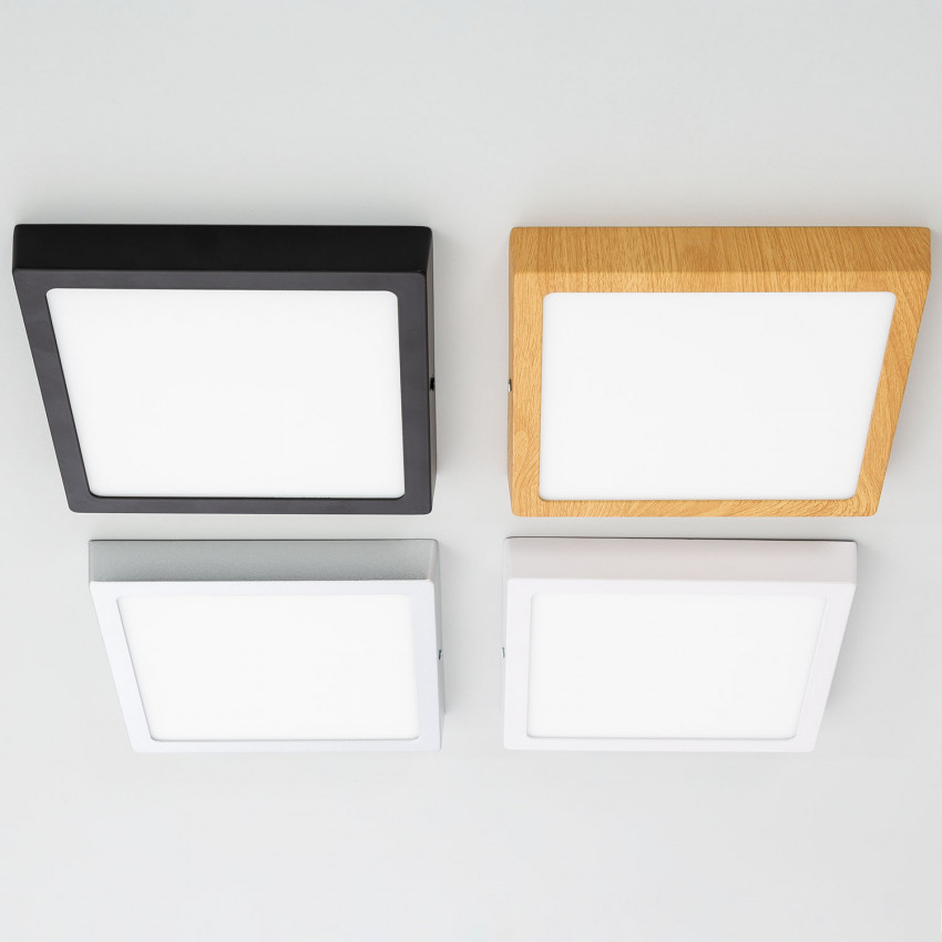 Plafoniera LED 18W Quadrata Aluminio 210x210 mm Slim CCT Selezionabile SwitchDimm Galán