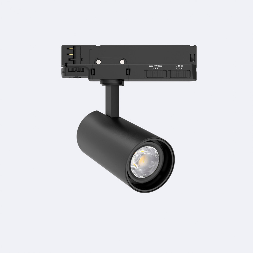 Faretto LED Fasano Nero 20W Dimmerabile No Flicker per Binario Trifase