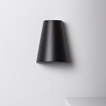 Applique da Parete per Esterni Alluminio Illuminazione Doppia Luce Magna Design Nero