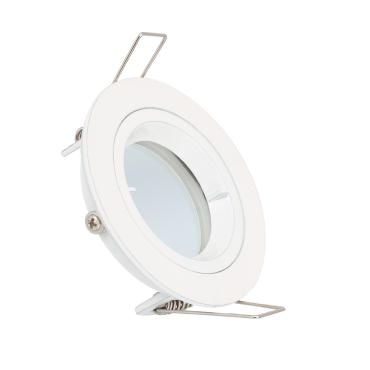 Portafaretto Downlight Circolare Bianco per Lampadina LED GU10/GU5.3 Foro Ø 65 mm Bianco