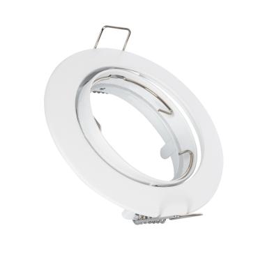 Portafaretto Downlight Circolare Basculante per Lampadina LED GU10/GU5.3 Foro Ø 72 mm Cromato