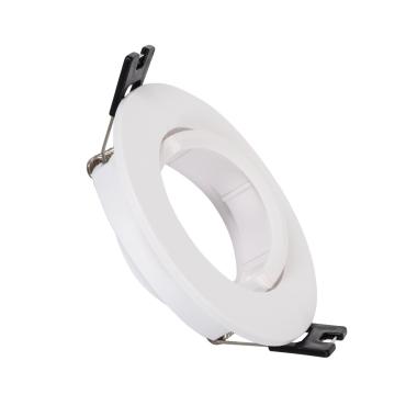 Portafaretto Downlight Circolare Basculante per Lampadina LED GU10 / GU5.3 Foro Ø 70mm Nero