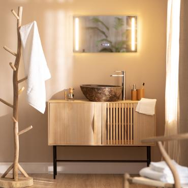 Specchio da Bagno con Luce LED e Antiappannamento 40x70 cm Similan Selezionabile (Caldo-Naturale-Freddo)