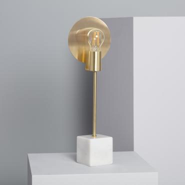 Lampada da Tavolo in Marmo e Metallo Argos Oro