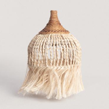 Paralume Lampada Sospensione Rattan e Ramia Kempo Nabir ILUZZIA Naturale