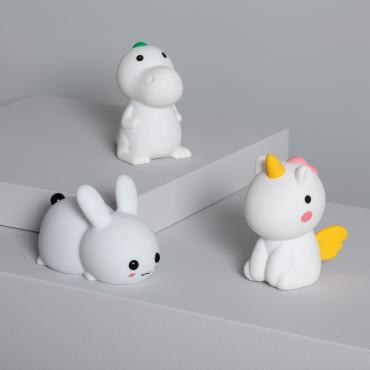 Luce Notturna per Bambini LED Infantile Dinosauro RGB Silicone con Batteria