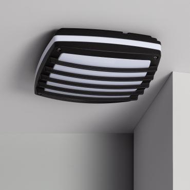 Plafoniera Quadrata in Alluminio per Esterni 300x300 mm Domia Nero