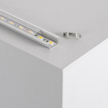 Profilo in Alluminio da Incasso con Copertura Continua per Strisce LED fino a 12 mm Diverse opzioni