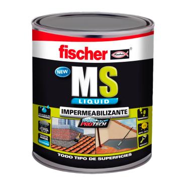 Impermeabilizzante MS Liquido 1Kg Tegola Marrone 534616 FISCHER Marrone