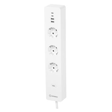 Base Multipla 3 Prese Tipo F Schuko + 2 USB Smart Wi-Fi LEDVANCE 4058075594784 Bianco