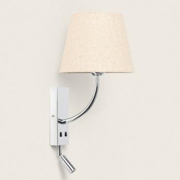 Kinkiet Ścienny z Oświetleniem do Czytania 2,5W Metalowy Silver-Teylo ConneM