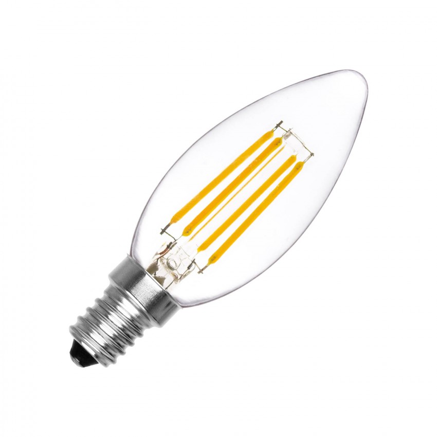 Żarówka LED E14 Filament C35 Świeca 4W
