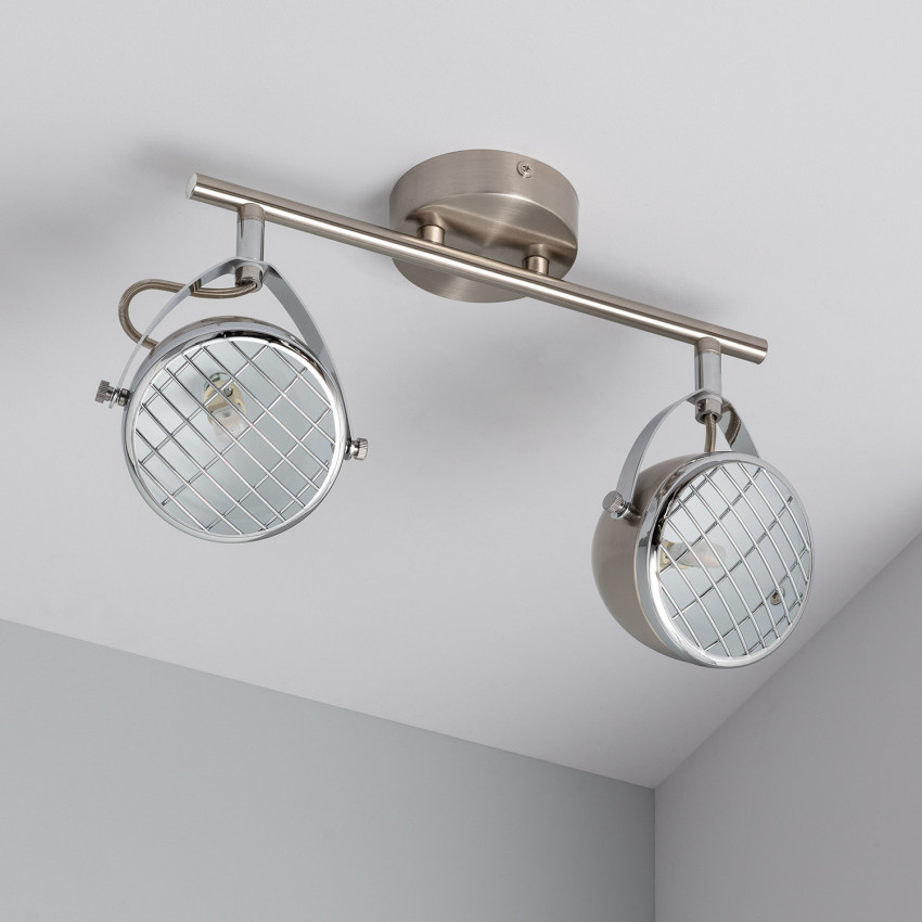 Lampa Sufitowa Nastawna Aluminiowa 2 Reflektory Izga