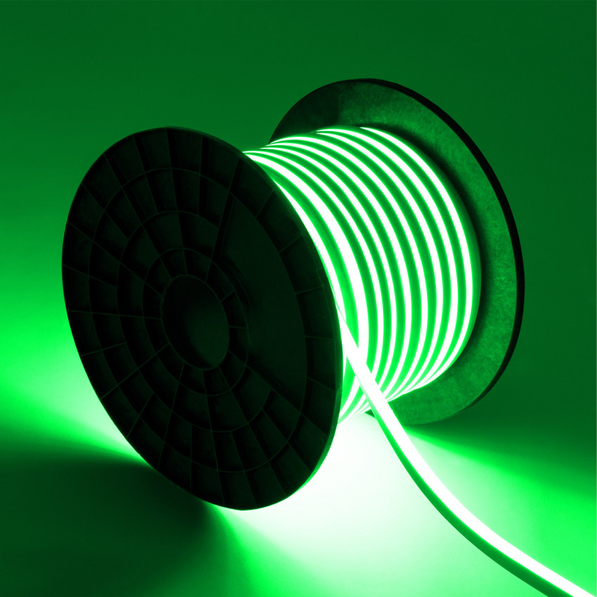 Szpula Neon LED Ściemnialna Elastyczna 120LED/m Zielona 50m IP65