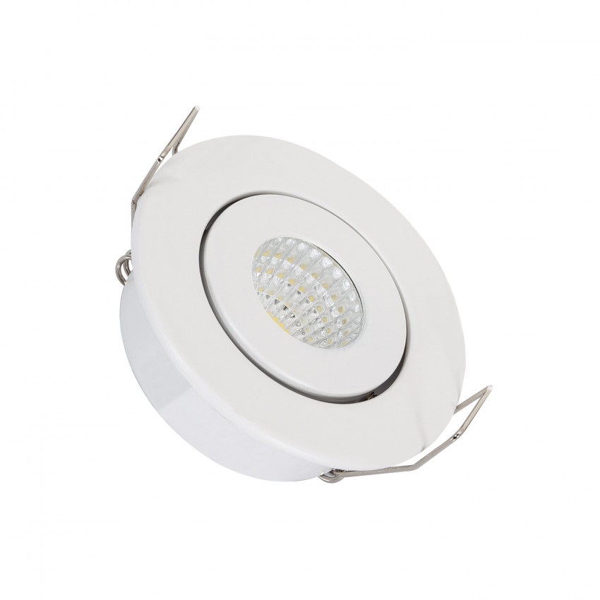 Oczko Downlight LED 1W COB Nastawne Okrągłe Białe Średnica Wycięcia Ø 44 mm