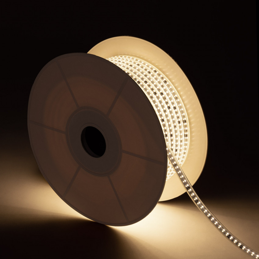 Szpula Taśma LED Ściemnialna 220V AC Solid 120 LED/m 50m Biała Neutralna IP65 na Wymiar Szerokość 14 mm Cięcie co 10 cm