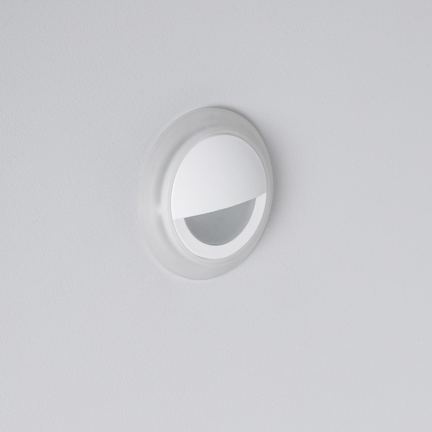 Oprawa Ścienna LED 3W Aluminiowa Okrągła Occulare Biała