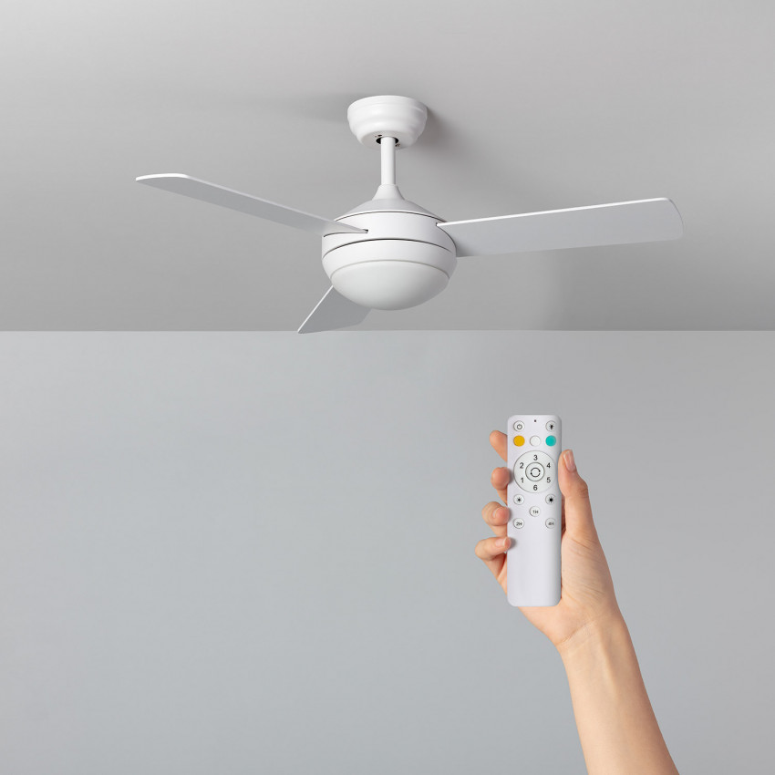 Wentylator Sufitowy LED Triffin Biały 107cm Silnik DC
