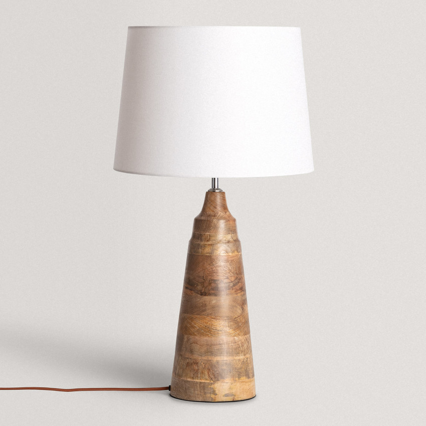 Lampa Stołowa z Drewna Rajesh ILUZZIA