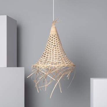 Lampa Wisząca Ratanowa KoniNaturalny / Czarny