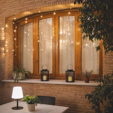 Zasłona Girlanda LED Czarna Short 3m3000K