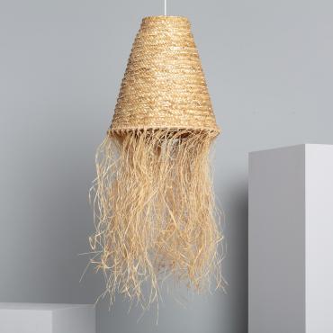 Lampa Wisząca z Włókna Naturalnego SambaNaturalny / Czarny