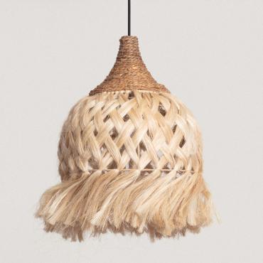 Lampa Wisząca Ratan i Ramio Kempo Bogor ILUZZIANaturalny / Czarny