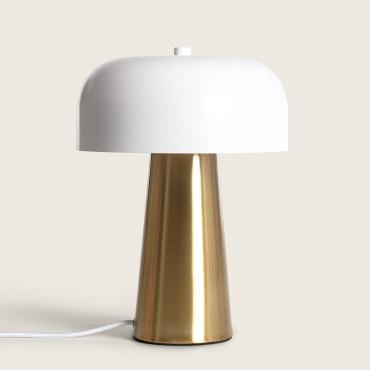 Lampa Stołowa z Metalu KuplaBiały