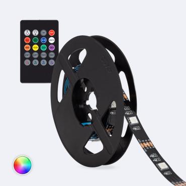 Zestaw Taśma LED RGB 5V DC 24LED/m z USB do Telewizora 2m IP20RGB